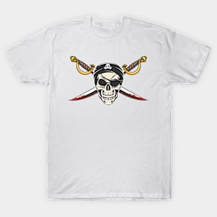 Pirate Skull with crossed sabres T-Shirt